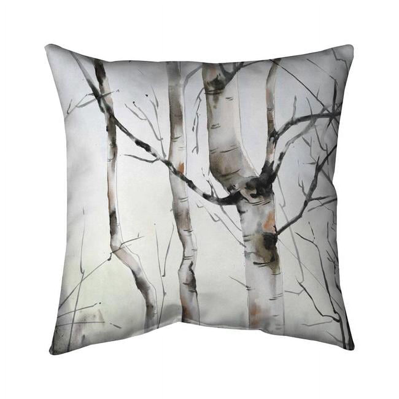 26 x 26 in. Three Birches Trees-Double Sided Print Indoor Pillow