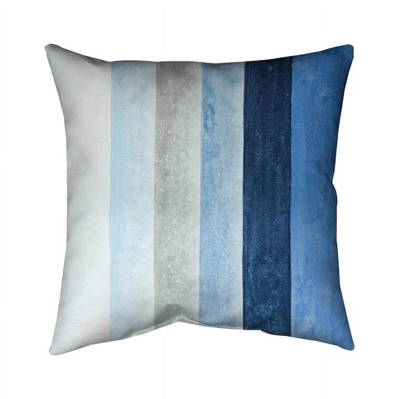Picture of Begin Home Decor 5542-1616-AB94 16 x 16 in. Blue Stripes-Double Sided Print Outdoor Pillow Cover