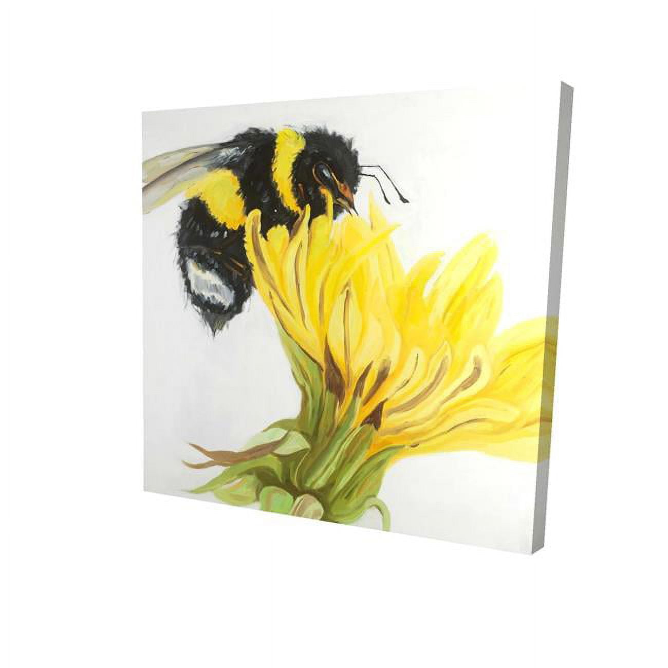 12 x 12 in. Little Bumblebee on A Dandelion-Print on Canvas