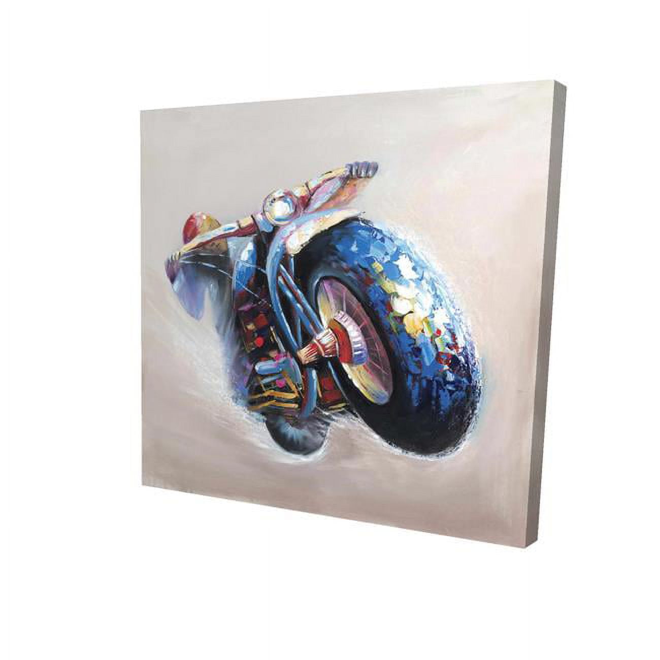 32 x 32 in. Motorcycle In Jump-Print on Canvas