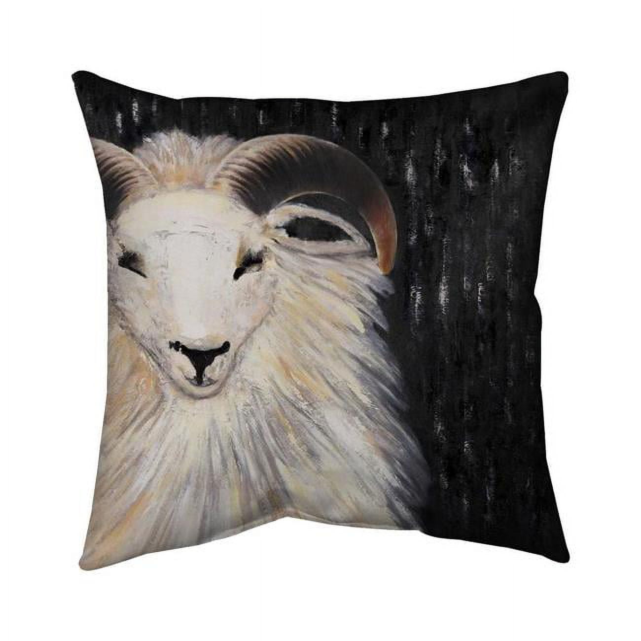 18 x 18 in. Bushy Ram-Double Sided Print Indoor Pillow