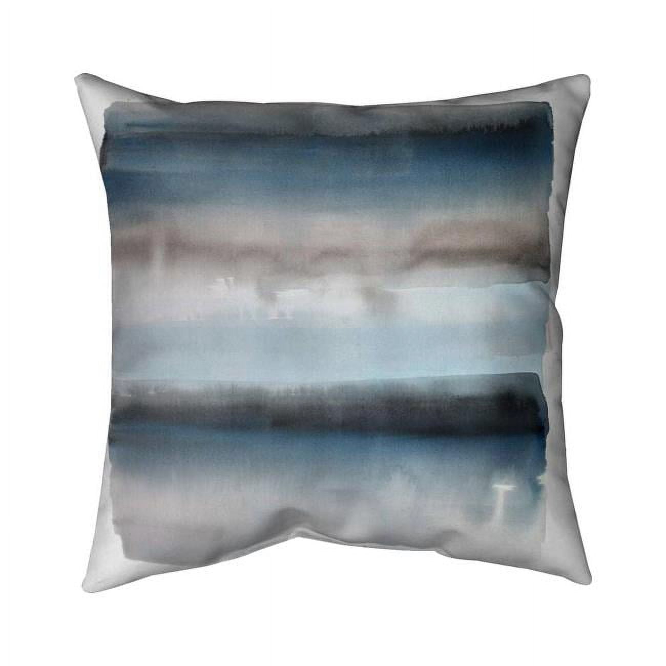 18 x 18 in. Blue Stripes-Double Sided Print Outdoor Pillow Cover