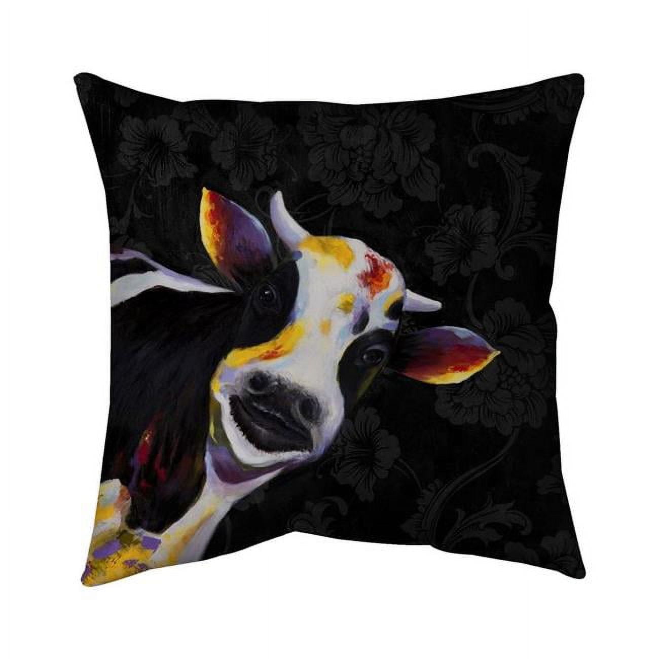 18 x 18 in. Funny Cow-Double Sided Print Indoor Pillow