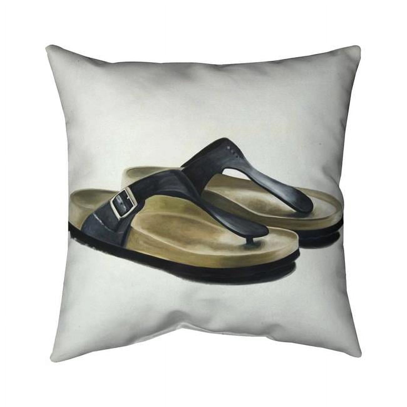 18 x 18 in. Sandals-Double Sided Print Outdoor Pillow Cover