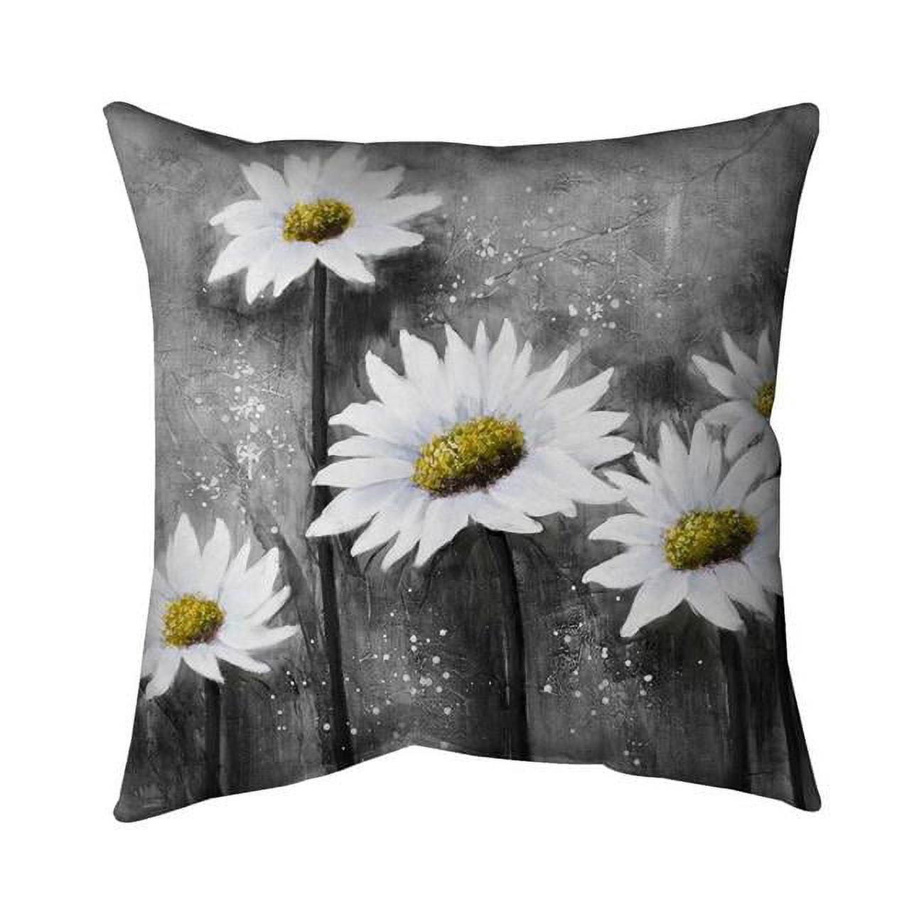 18 x 18 in. Daisies-Double Sided Print Outdoor Pillow Cover