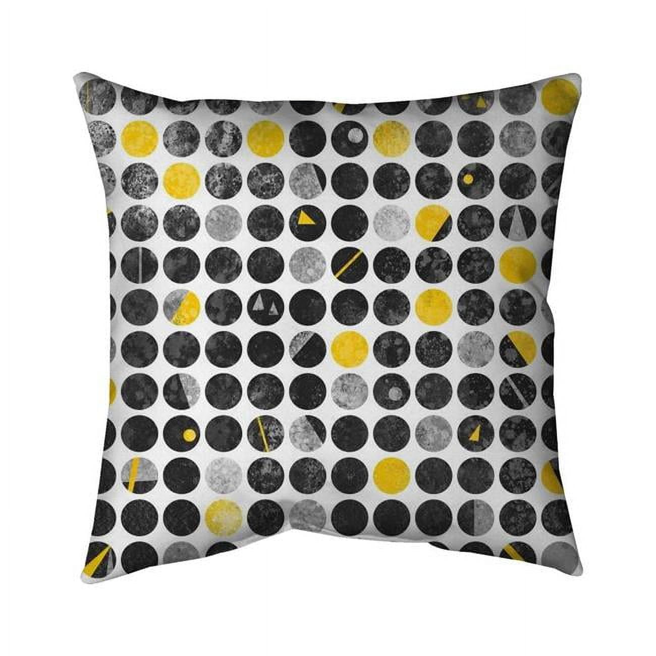 20 x 20 in. Grunge Circles-Double Sided Print Outdoor Pillow Cover