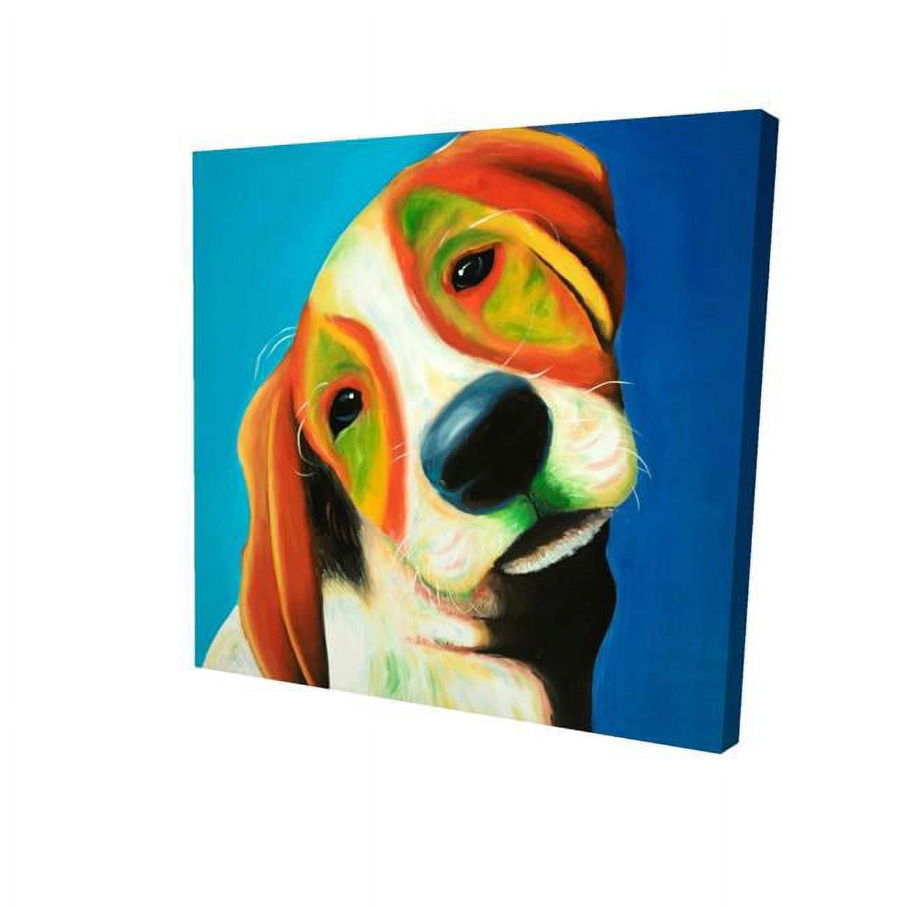 12 x 12 in. Colorful Beagle Dog-Print on Canvas