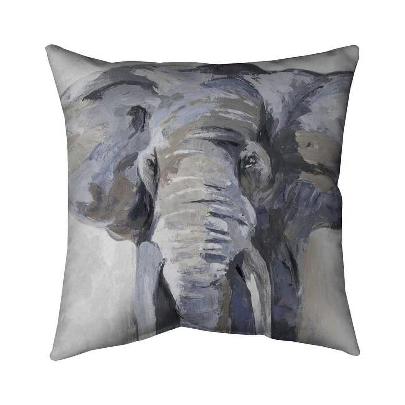 20 x 20 in. Pastel Blue Elephant-Double Sided Print Outdoor Pillow Cover