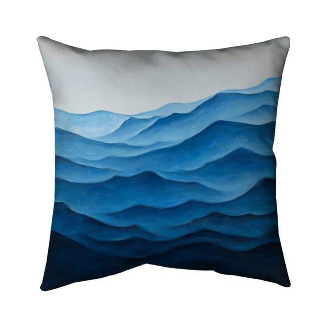 20 x 20 in. Blue Ocean-Double Sided Print Outdoor Pillow Cover