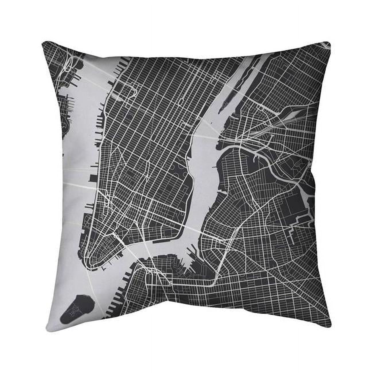 20 x 20 in. New-York City Plan-Double Sided Print Outdoor Pillow Cover