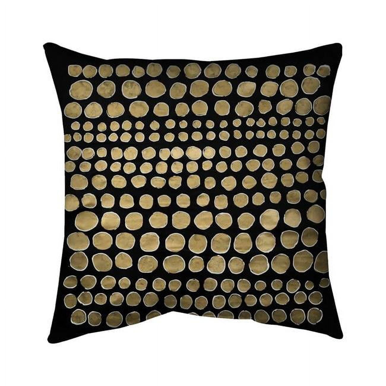 16 x 16 in. Dots on Gold-Double Sided Print Indoor Pillow Cover