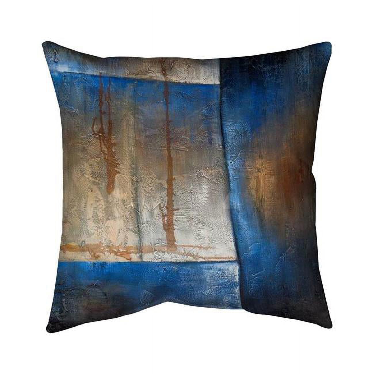16 x 16 in. Luminous Blue & Bronze Shape-Double Sided Print Indoor Pillow Cover