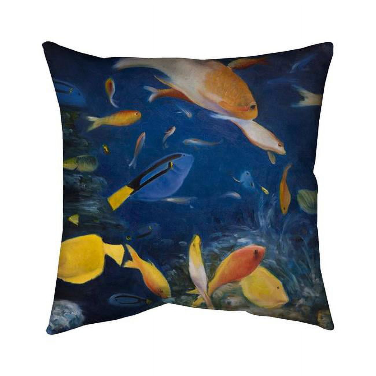 18 x 18 in. Colorful Fish Under The Sea-Double Sided Print Indoor Pillow