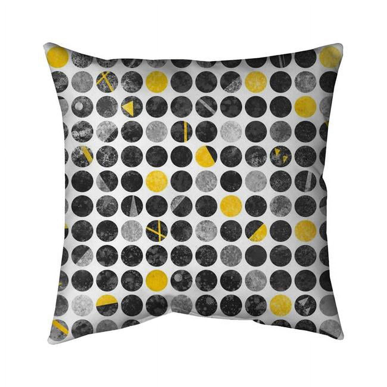 16 x 16 in. Abstract Grunge Circles-Double Sided Print Indoor Pillow Cover