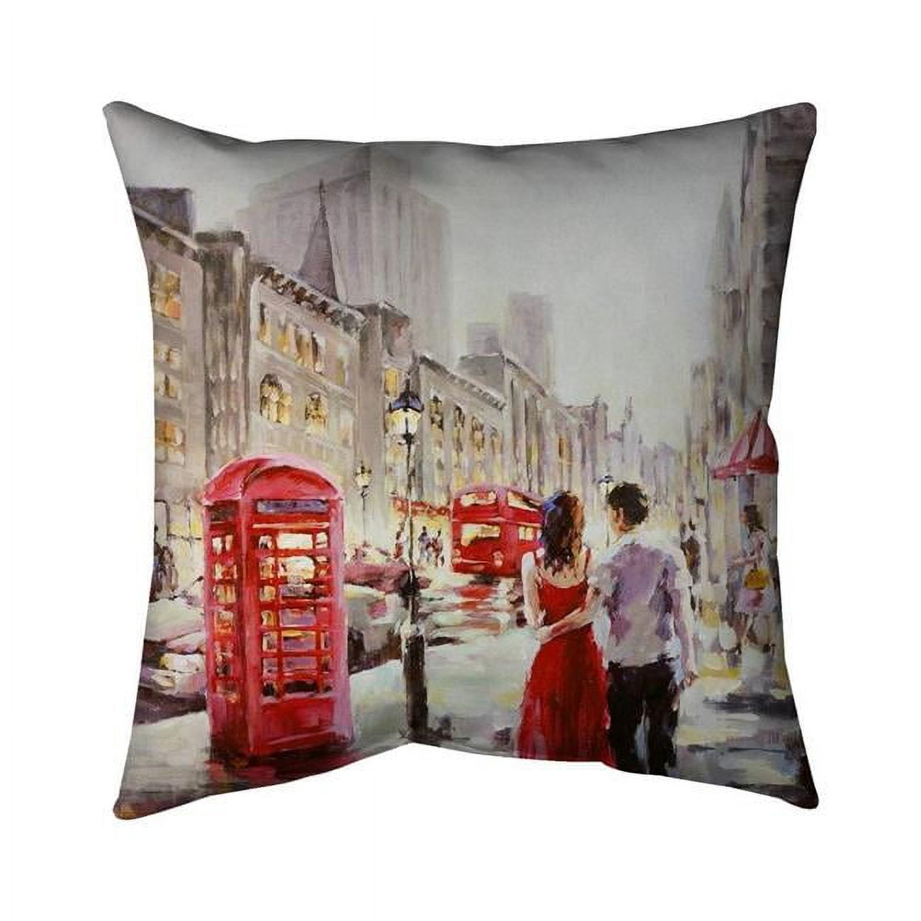 16 x 16 in. Couple Walking-Double Sided Print Indoor Pillow Cover