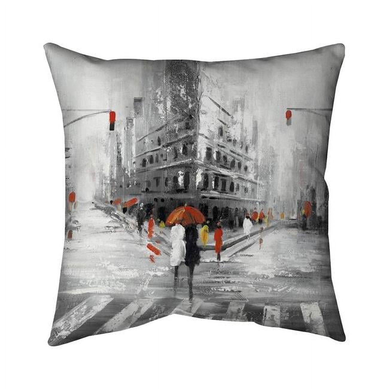 16 x 16 in. Greyish Flatiron Building-Double Sided Print Indoor Pillow Cover