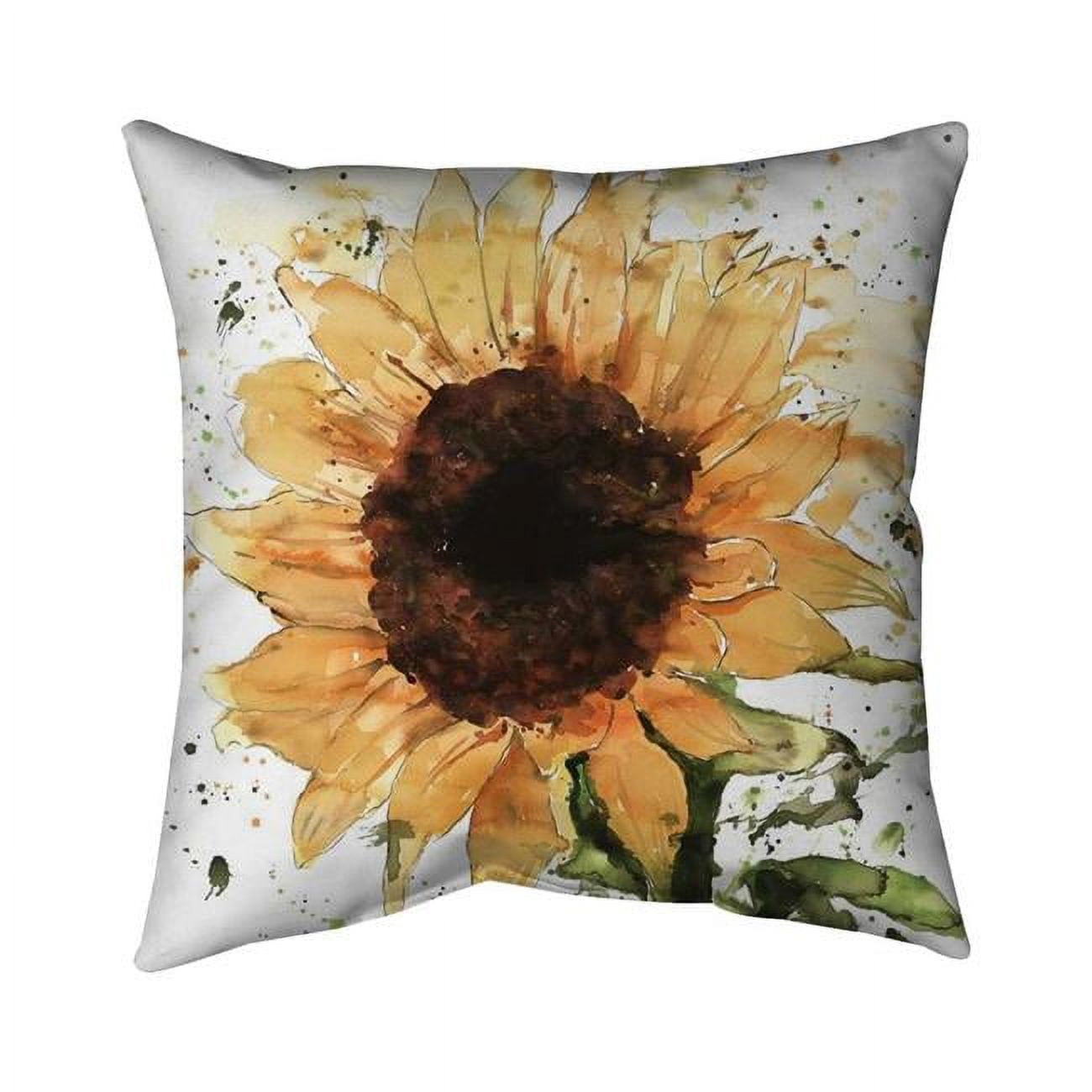16 x 16 in. Big Sunflower-Double Sided Print Indoor Pillow Cover