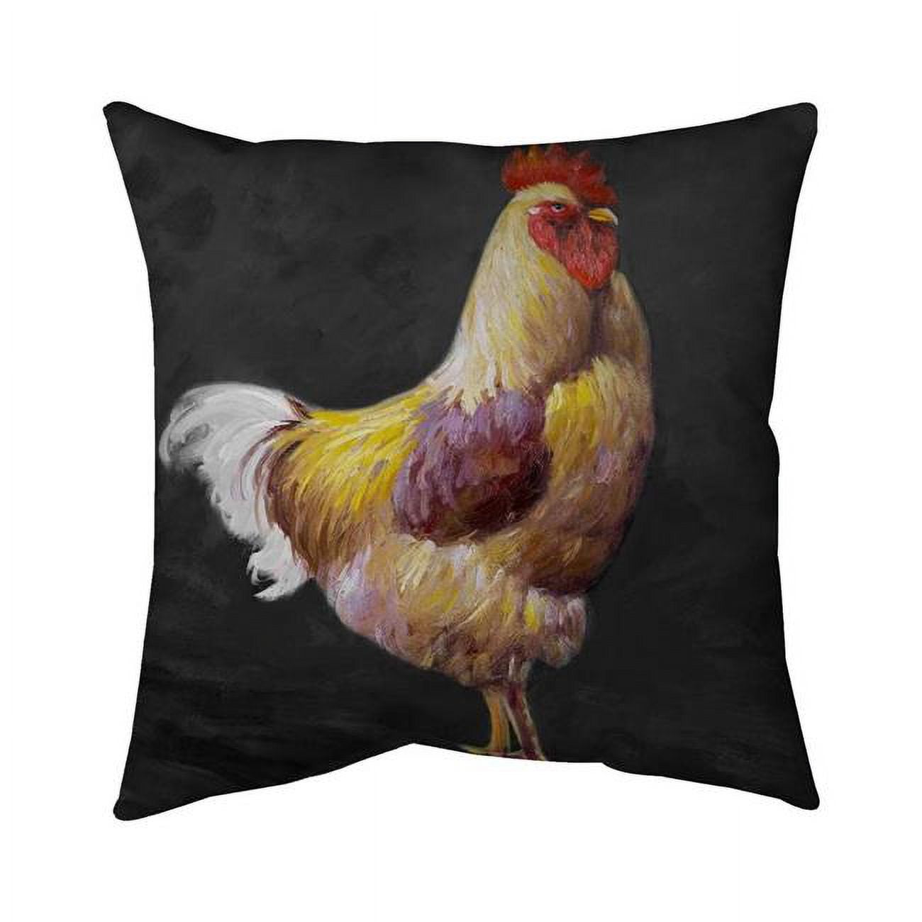 18 x 18 in. Beautiful Rooster 2-Double Sided Print Indoor Pillow