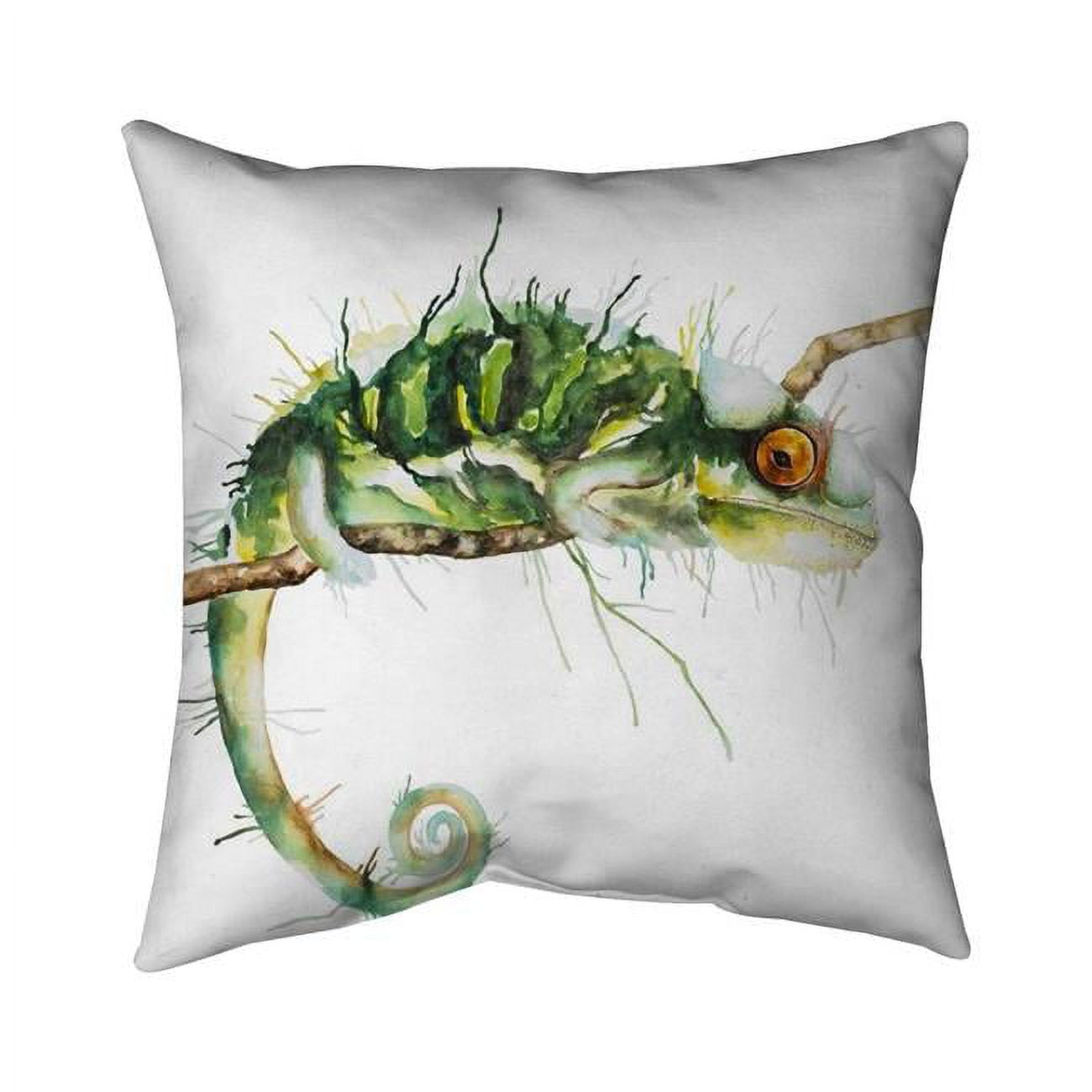 18 x 18 in. Chameleon on the Lookout-Double Sided Print Indoor Pillow