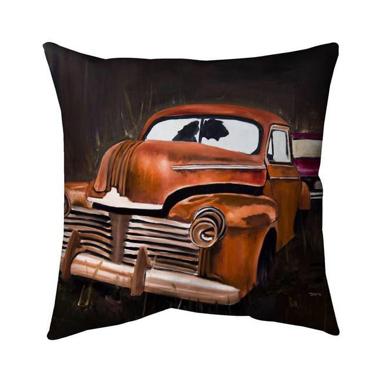 16 x 16 in. Old Car Crash-Double Sided Print Indoor Pillow Cover