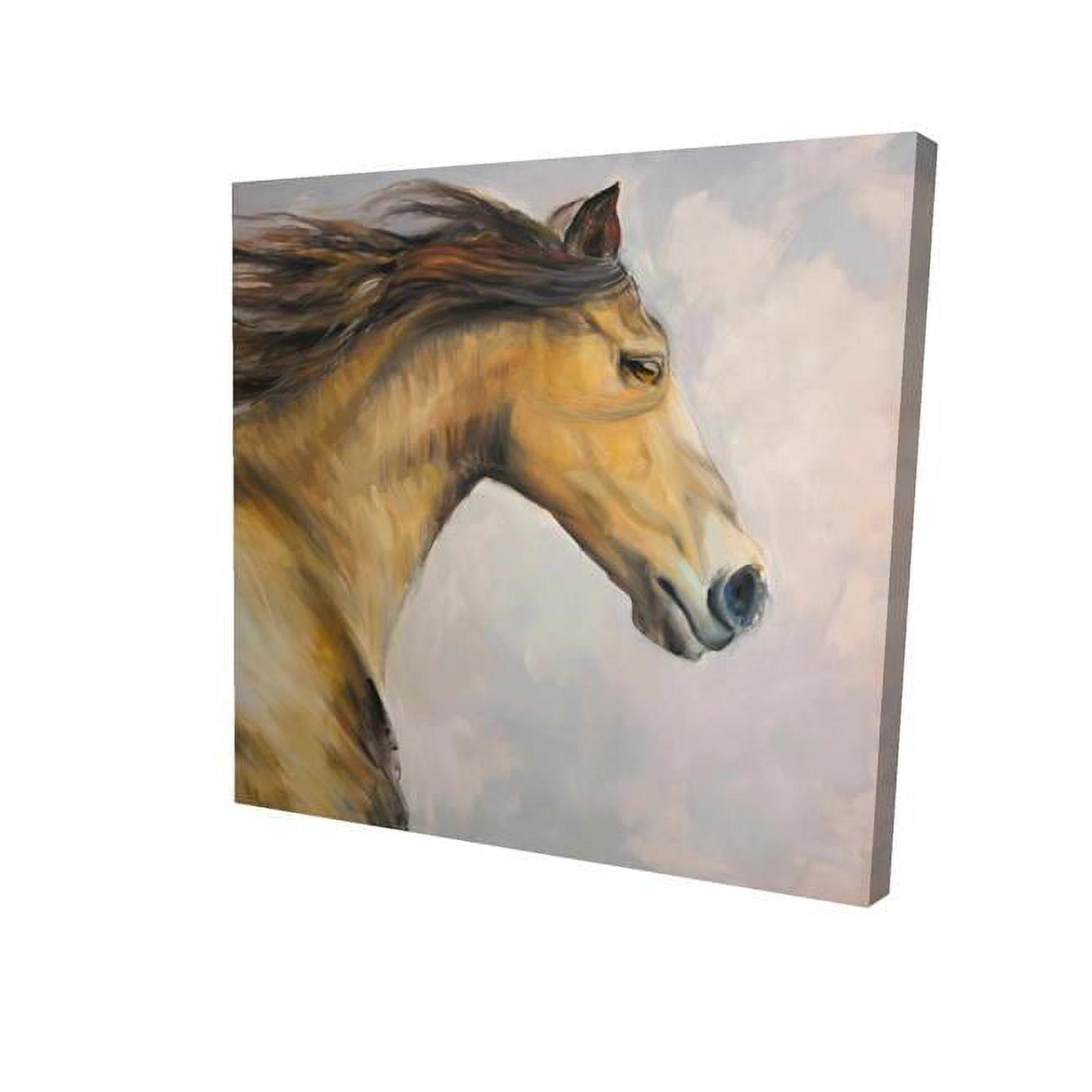 12 x 12 in. Proud Steed with His Mane in the Wind-Print on Canvas