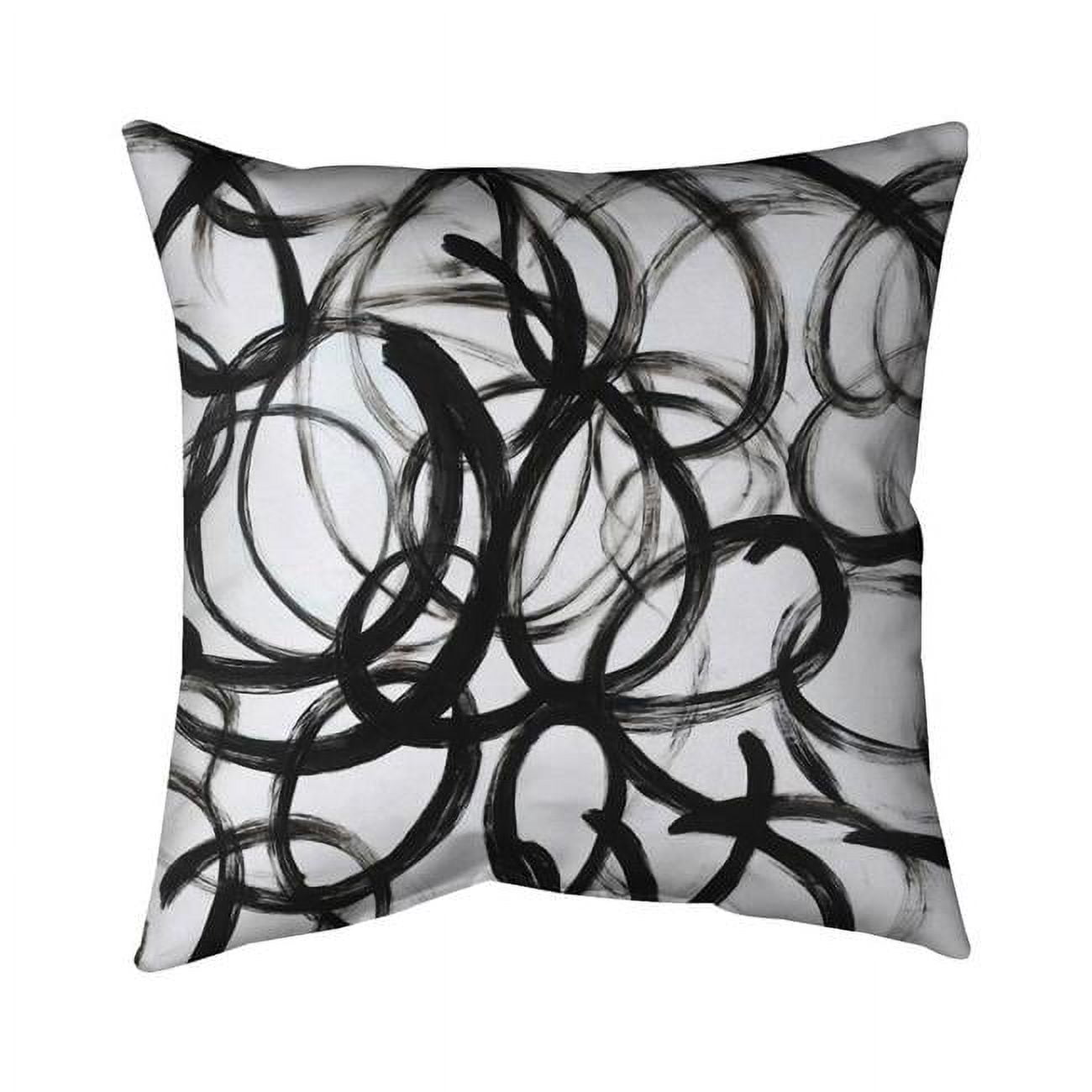 18 x 18 in. Abstract Curly Lines-Double Sided Print Indoor Pillow Cover