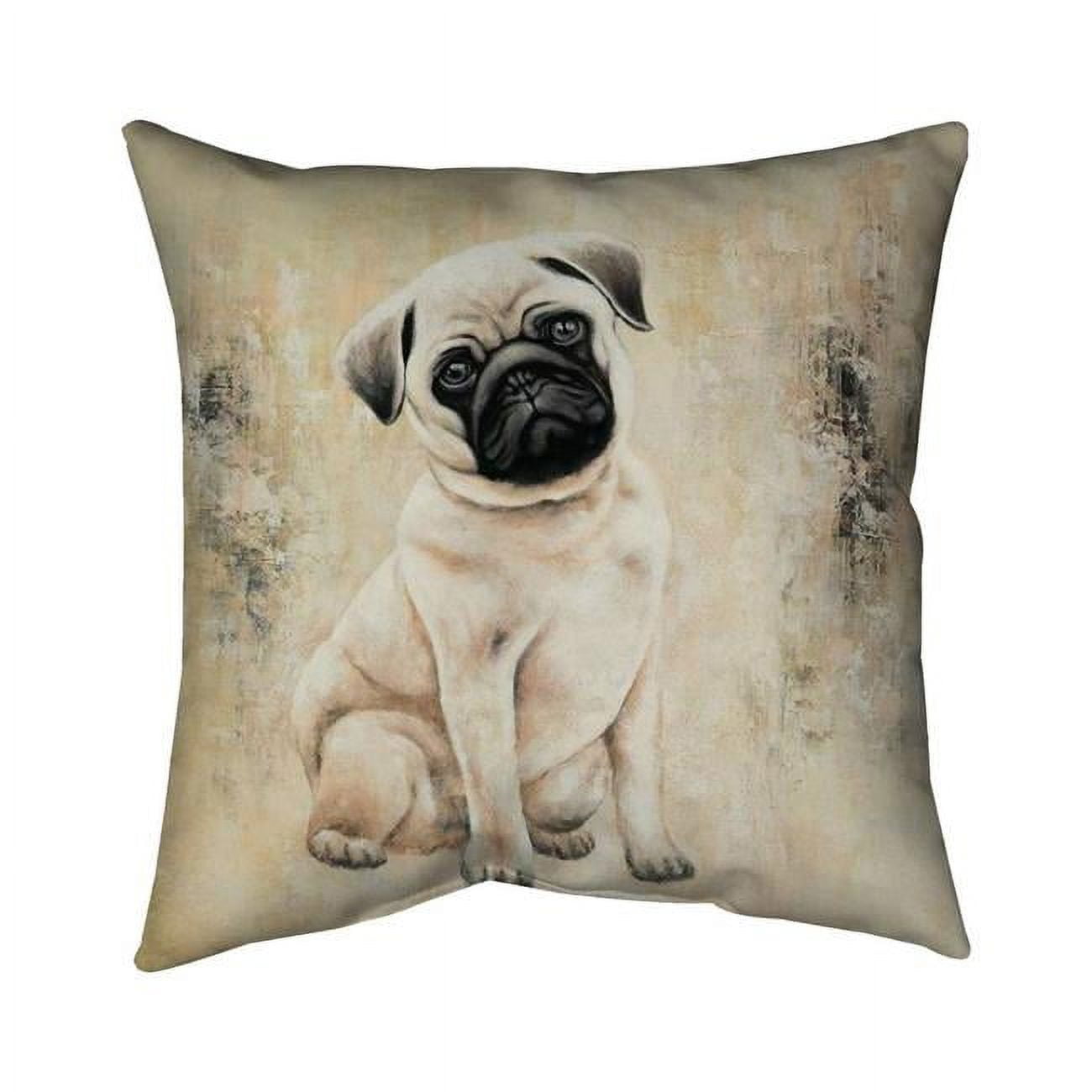 18 x 18 in. Small Pug Dog-Double Sided Print Indoor Pillow