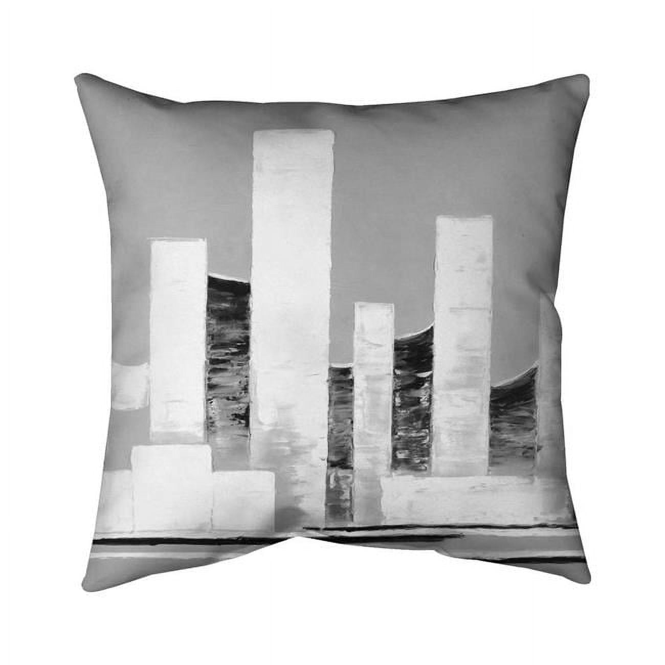 18 x 18 in. Minimalist Abstract Buildings-Double Sided Print Indoor Pillow Cover