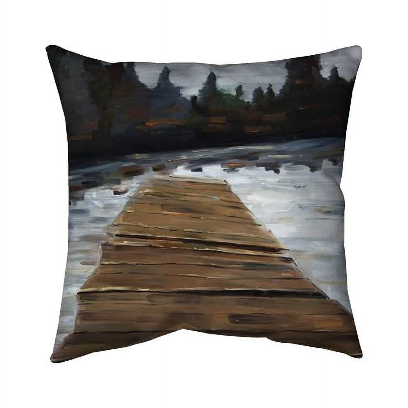 18 x 18 in. Dock & Lake-Double Sided Print Indoor Pillow