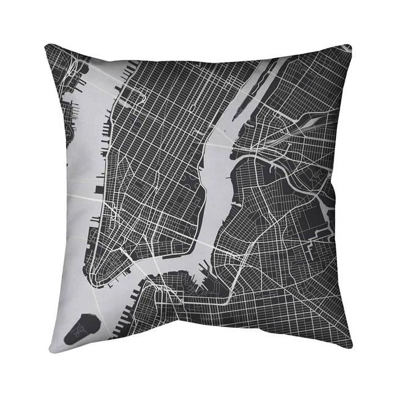 18 x 18 in. New-York City Plan-Double Sided Print Indoor Pillow Cover