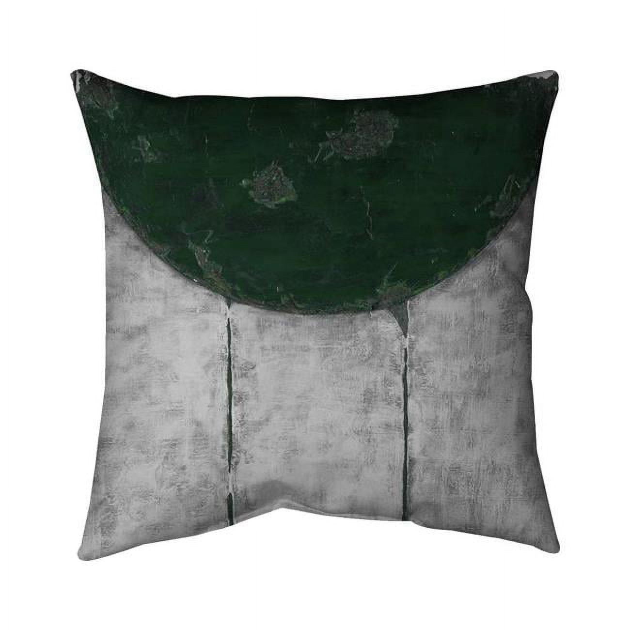 20 x 20 in. Green Half Circle-Double Sided Print Indoor Pillow Cover