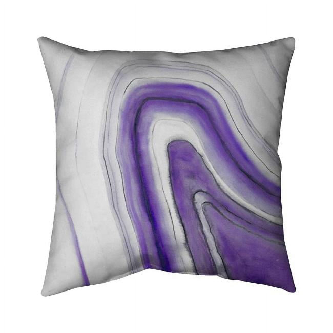 20 x 20 in. Purple Round Geode-Double Sided Print Indoor Pillow Cover