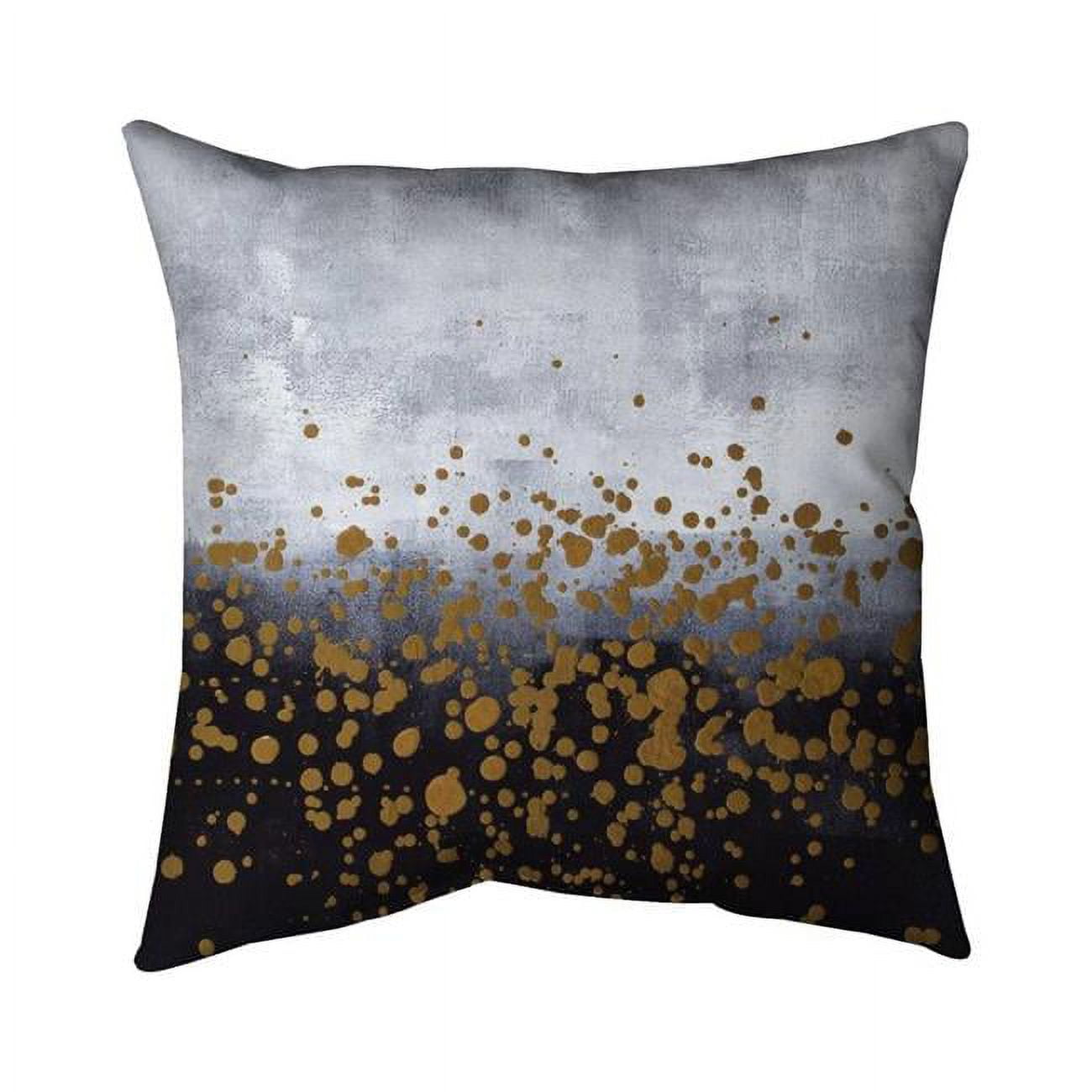 20 x 20 in. Gold Paint Splash on Grey Background-Double Sided Print Indoor Pillow Cover