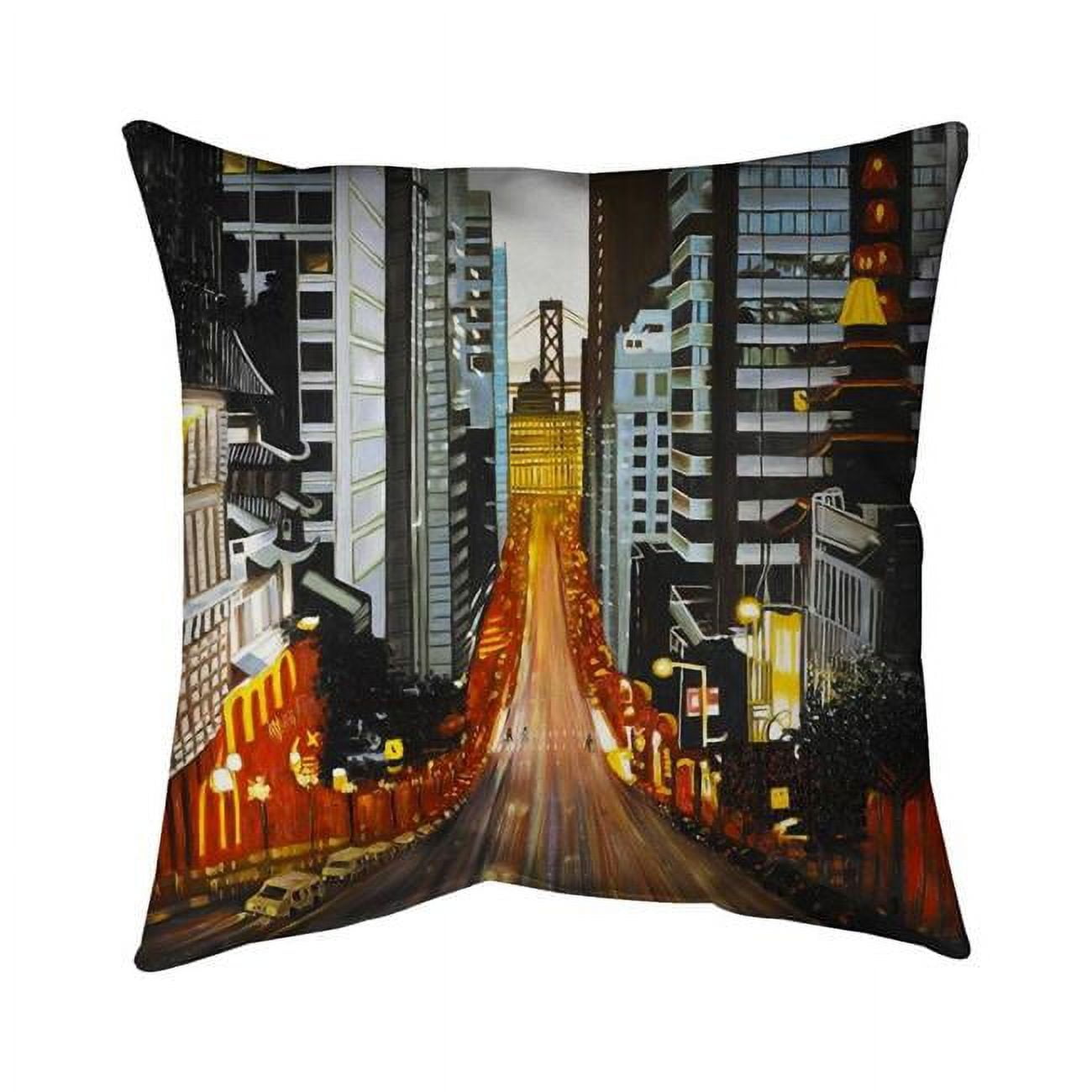 5543-2020-CI357 20 x 20 in. San Francisco by Night-Double Sided Print Indoor Pillow Cover