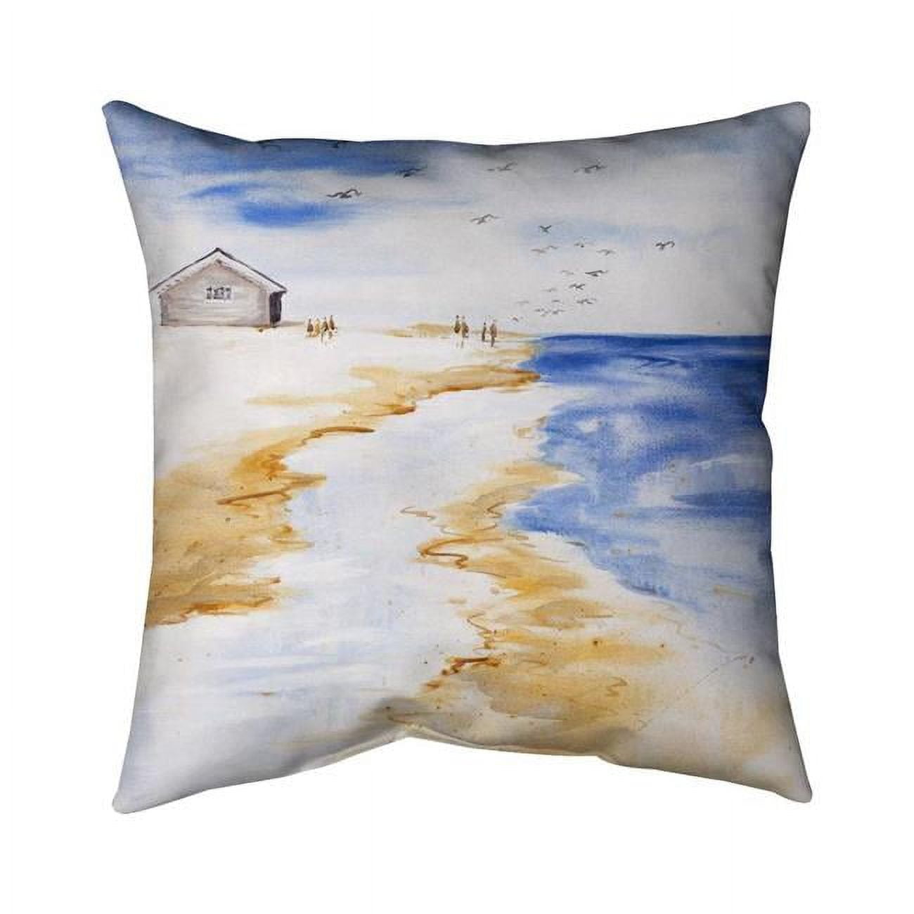 18 x 18 in. House on the Beach-Double Sided Print Indoor Pillow