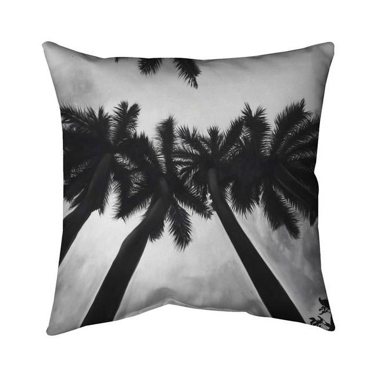 18 x 18 in. Monochrome Palm Trees-Double Sided Print Indoor Pillow