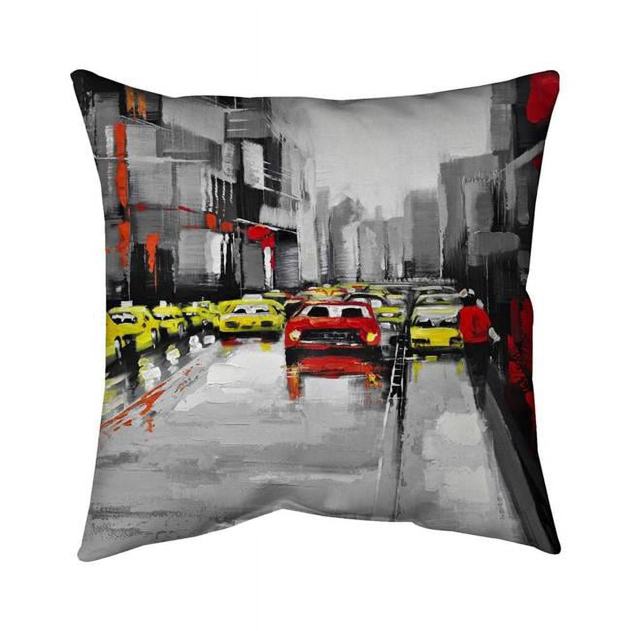 5543-2020-CI65 20 x 20 in. Abstract Traffic by A Rainy Day-Double Sided Print Indoor Pillow Cover