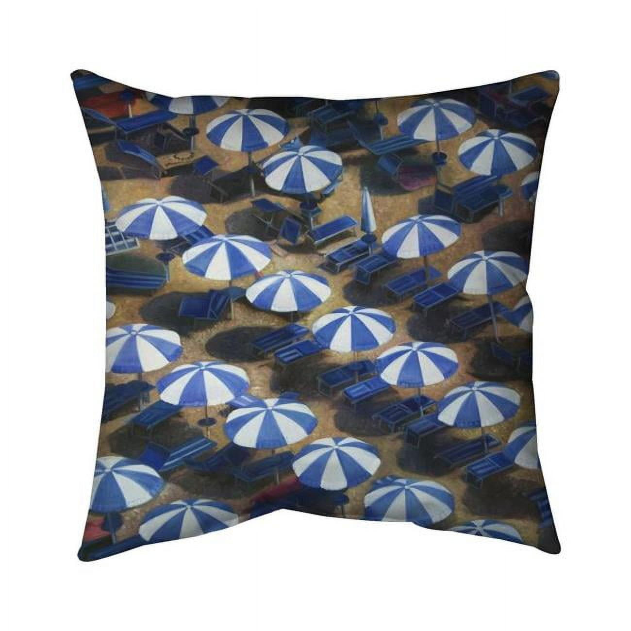 18 x 18 in. Beach Umbrellas-Double Sided Print Indoor Pillow
