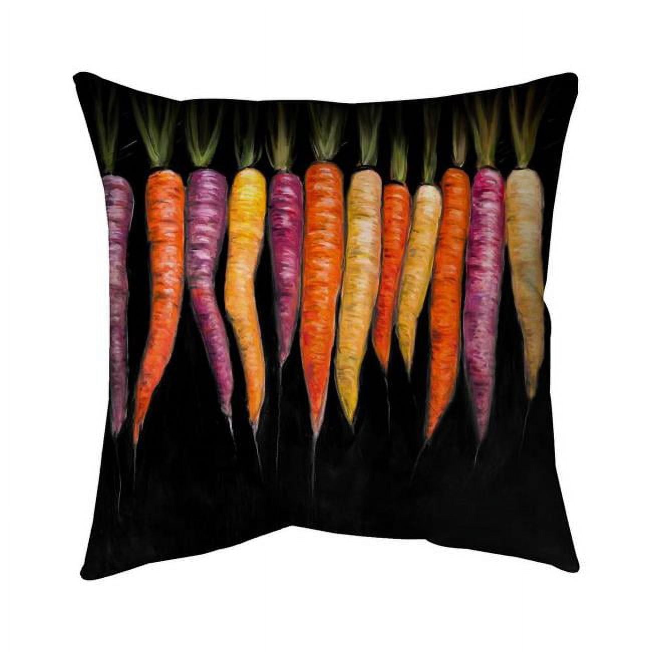 20 x 20 in. Carrots Varieties-Double Sided Print Indoor Pillow Cover