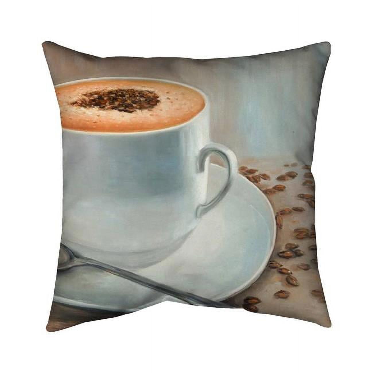 20 x 20 in. Cappuccino Time-Double Sided Print Indoor Pillow Cover