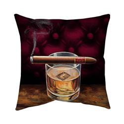 5543-2020-GA7 20 x 20 in. Scotch on Ice with A Cigar-Double Sided Print Indoor Pillow Cover
