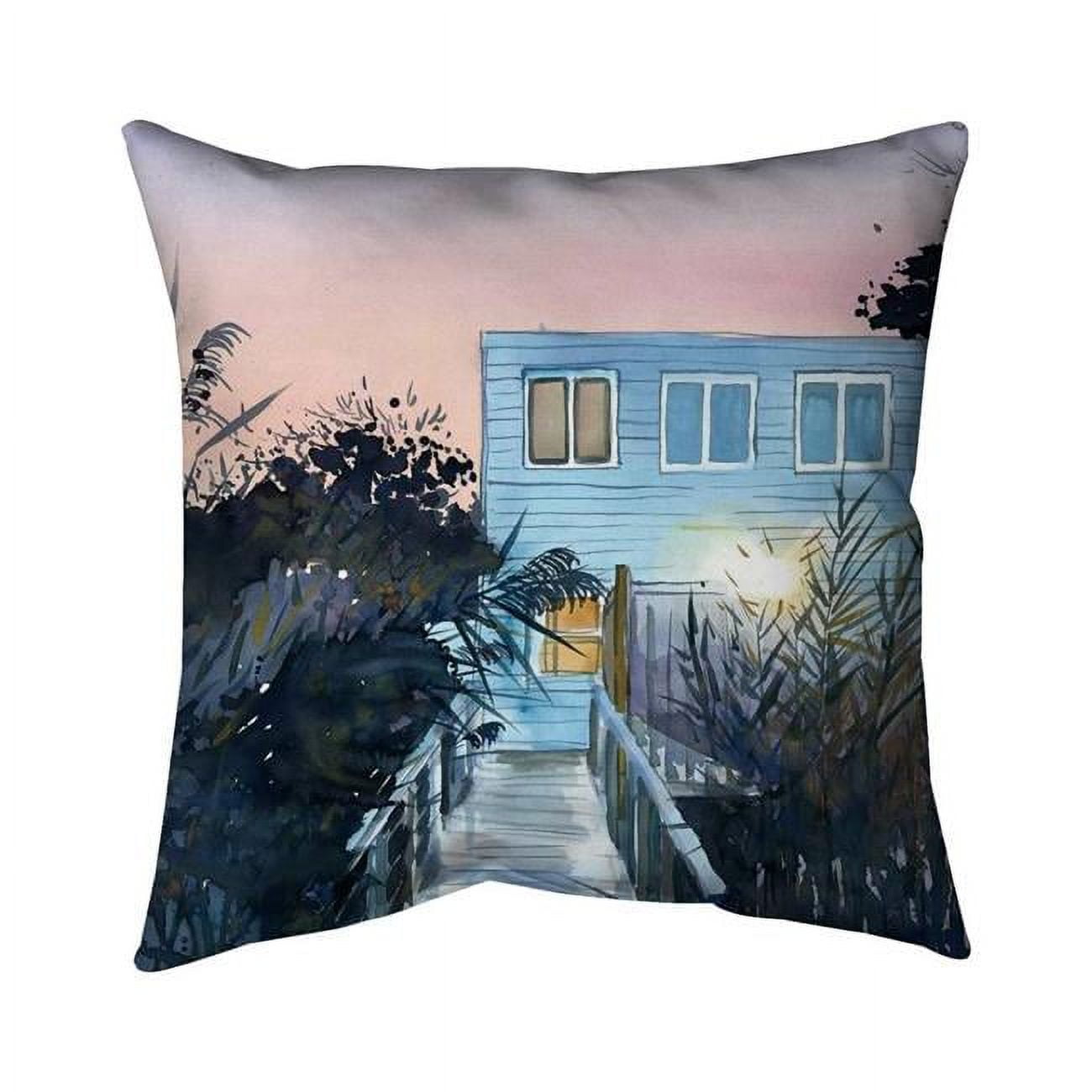 18 x 18 in. Beach House-Double Sided Print Indoor Pillow