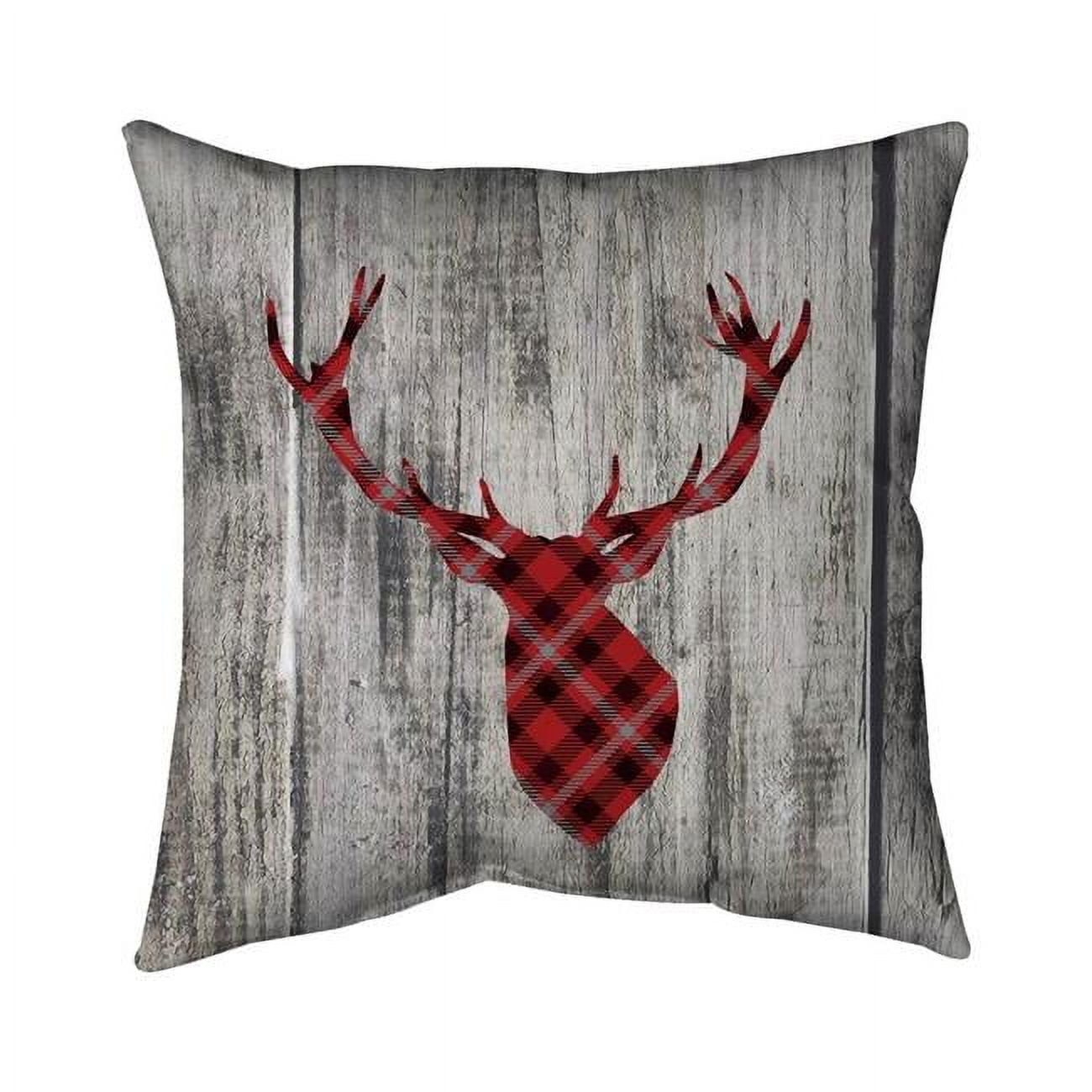 20 x 20 in. Wood & Deer-Double Sided Print Indoor Pillow Cover