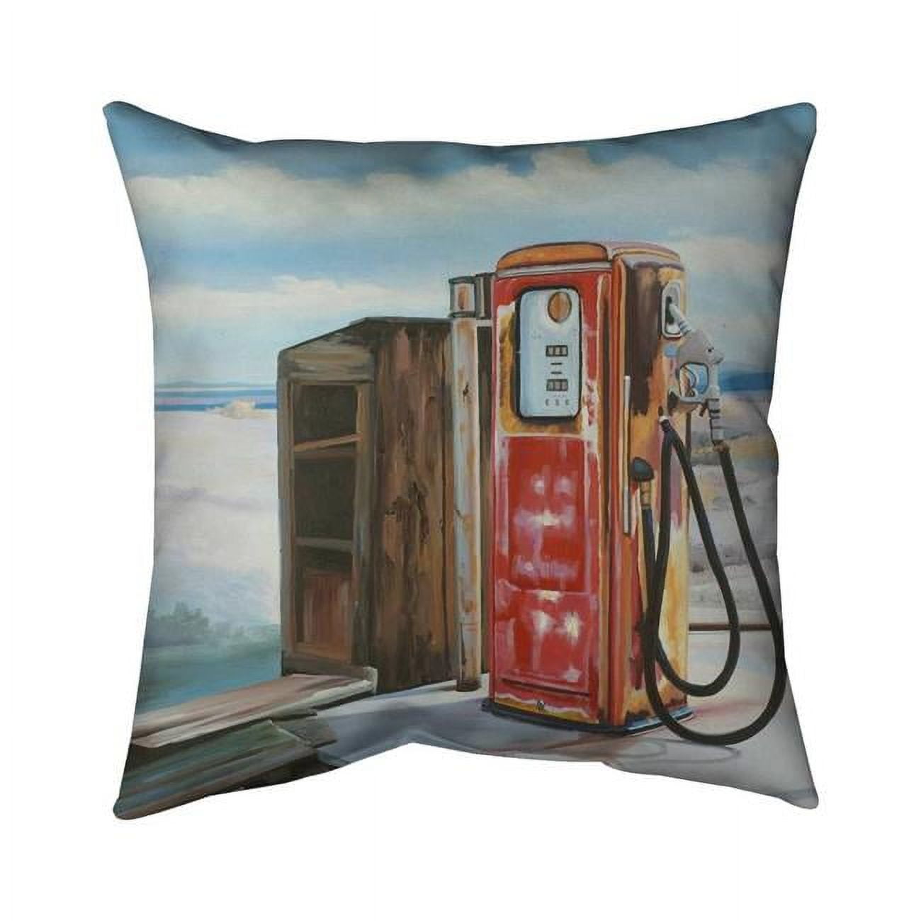 16 x 16 in. Old Gas Pump-Double Sided Print Indoor Pillow Cover