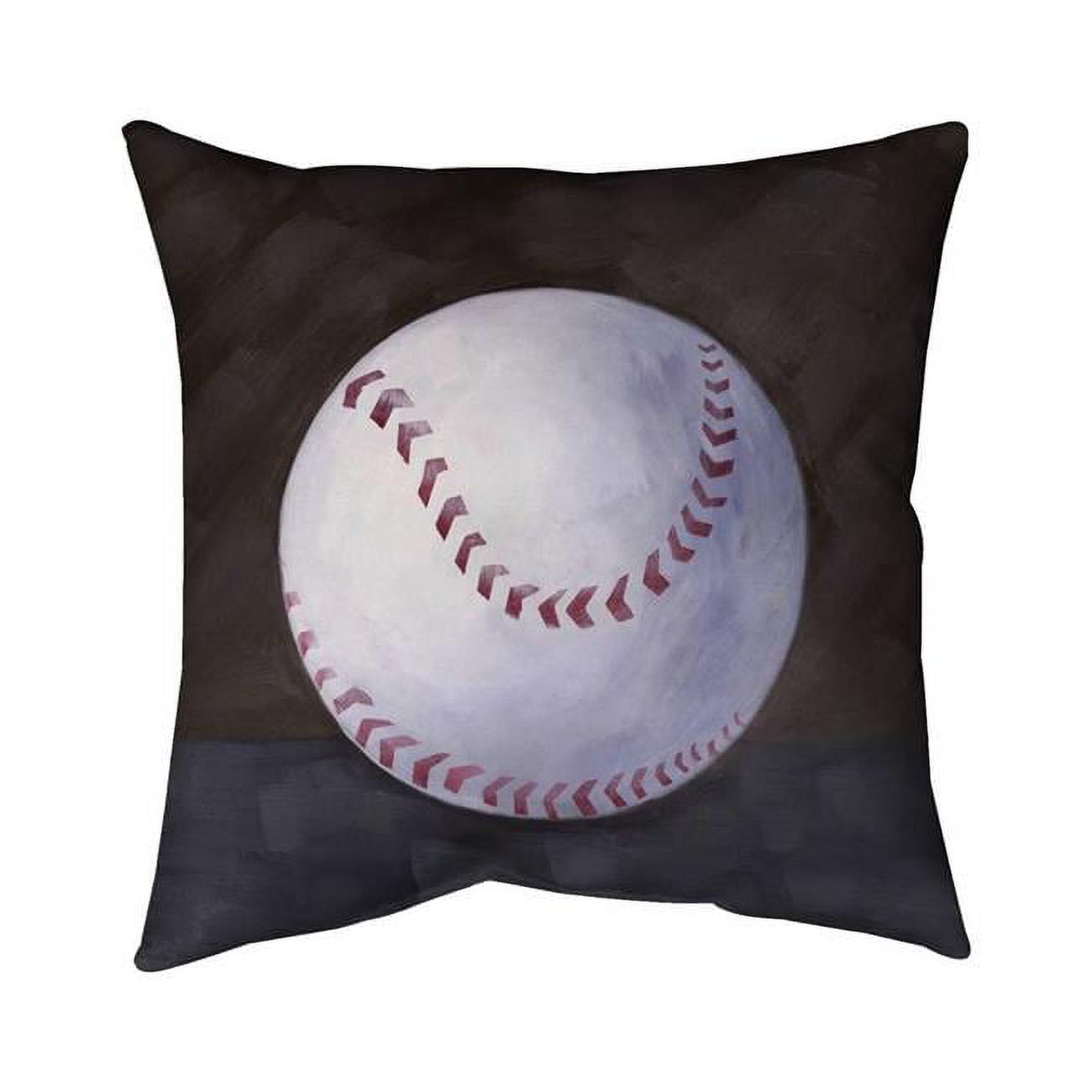 16 x 16 in. Baseball Ball-Double Sided Print Indoor Pillow Cover