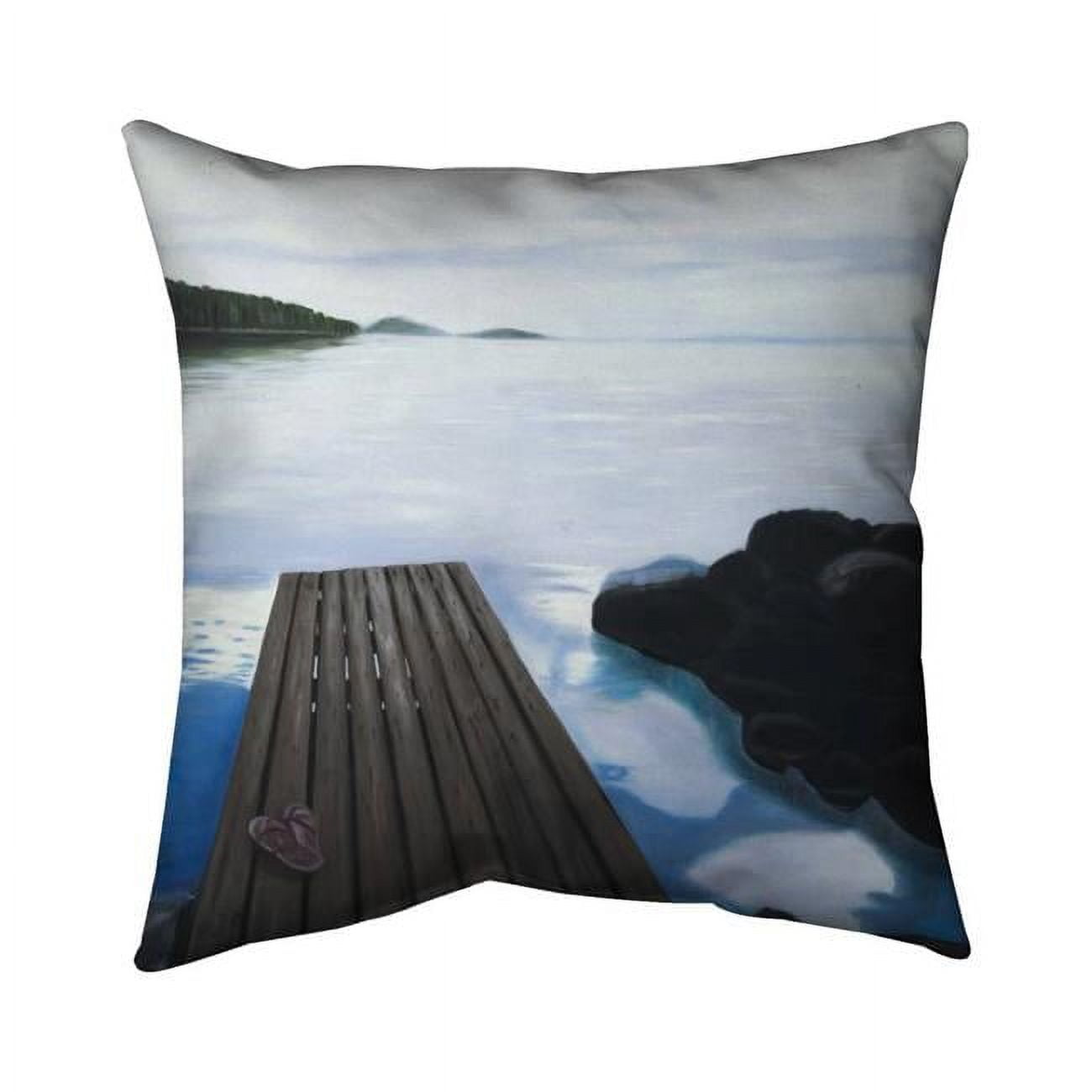 18 x 18 in. Evening on the Dock-Double Sided Print Indoor Pillow