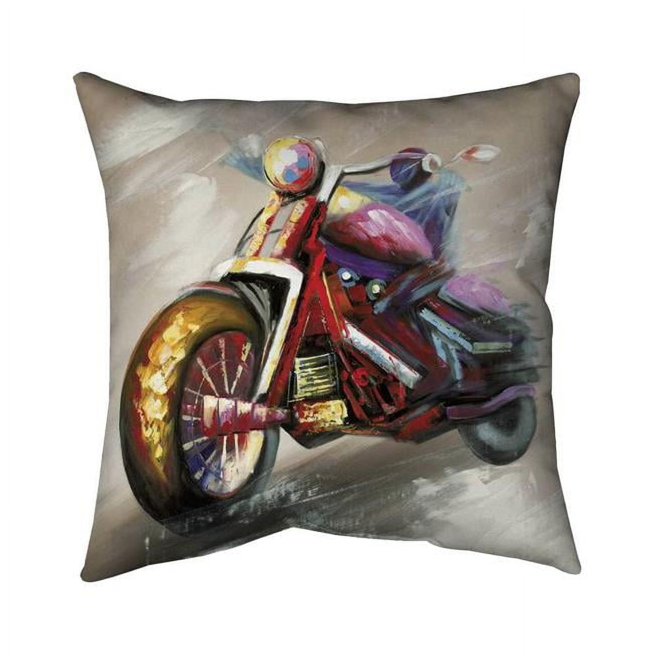 16 x 16 in. Abstract Motorcycle-Double Sided Print Indoor Pillow Cover