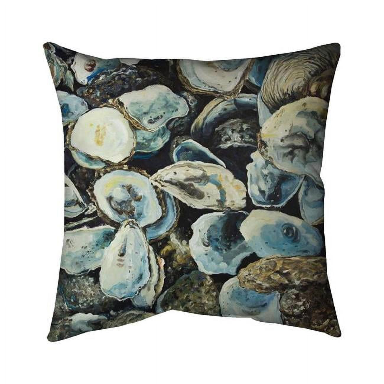 18 x 18 in. Oyster Shells-Double Sided Print Indoor Pillow