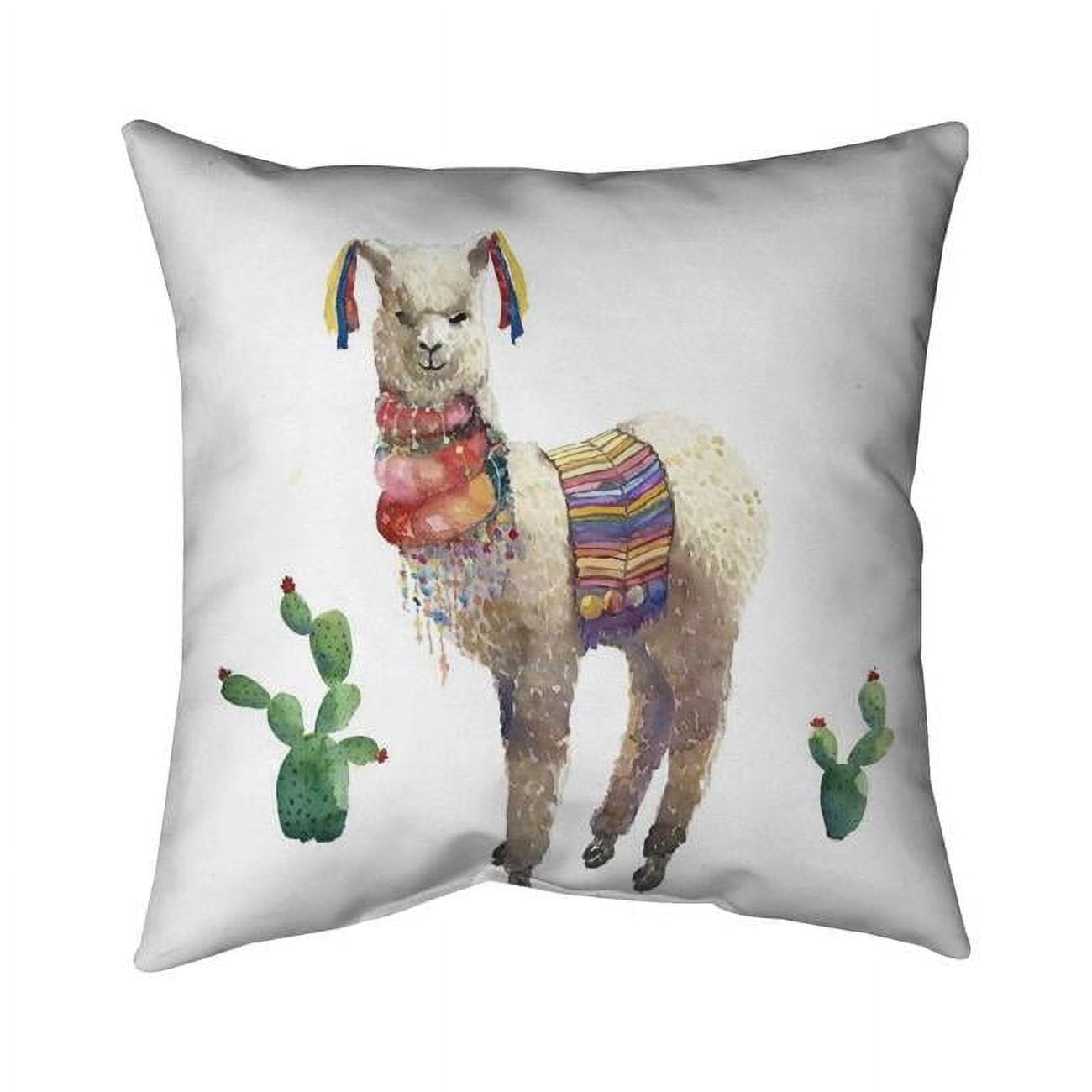 18 x 18 in. Lama Parade-Double Sided Print Indoor Pillow Cover