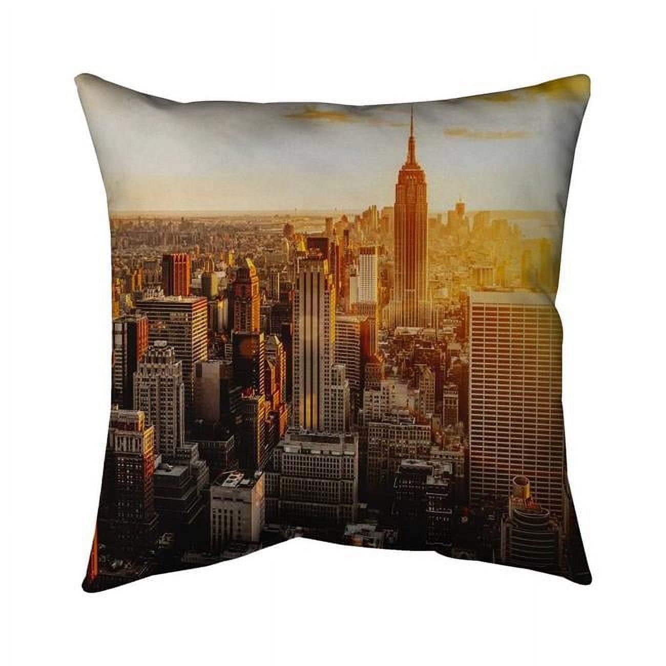 18 x 18 in. New York City At Sunset-Double Sided Print Indoor Pillow Cover